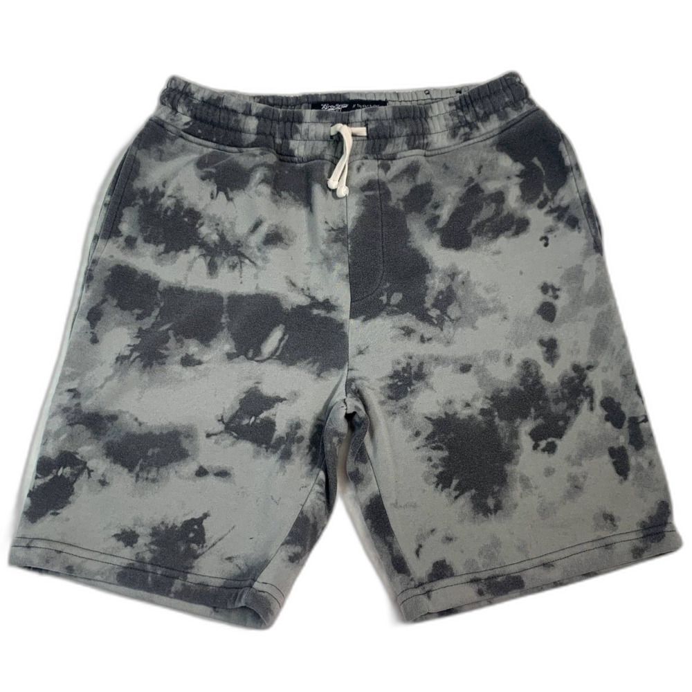 BROOKLYN CLOTH The Knit Short Olive Green Gray Tie-dye Pockets Medium